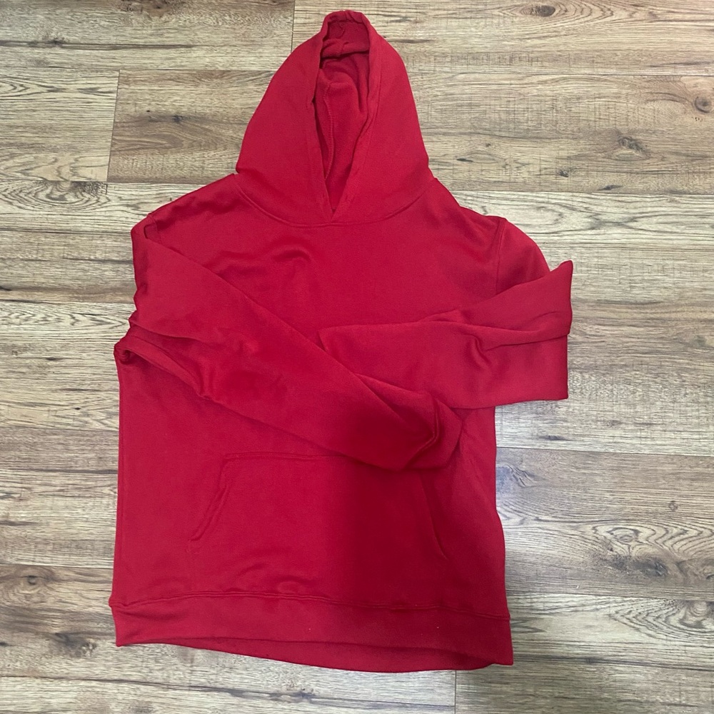 Men's Red and Blue Hoodie Sweater
